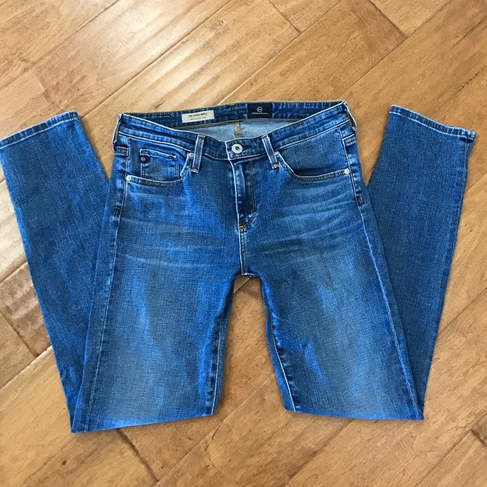 AG Adriano Goldschmied Women's Blue Denim Skinny Jeans
